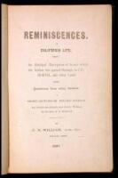 Reminiscences of California Life. Being An Abridged Description of Scenes which the Author has passed through in California, and other Lands. With Quotations from other Authors. A Short Lecture on Psychic Science. An Article on Church and State: Written b