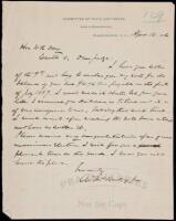 Autograph Letter Signed by William McKinley, to future Secretary of State and Supreme Court Justice William R. Day, regarding money owed by McKinley to Day