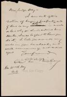 Autograph Letter Signed by William McKinley, to future Secretary of State and Supreme Court Justice William R. Day, regarding possible purchase of property