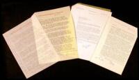 Four typed letters, signed by Mary Hemingway, to J. W. Smith; & 9 carbon copies of letters, etc., from J.W. Smith to Mary Hemingway