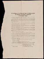 To the Mayors of the Cities and Towns of California, and to the Chairmen of the Board of Supervisors of the Counties thereof