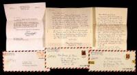 Two autograph letters signed to George Kane, with envelopes