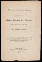 Prospectus and Specimen Pages of a Dictionary of Books Relating to America, From its Discovery to the Present Time
