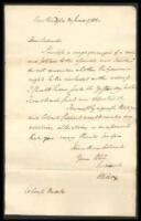 Autograph Letter, signed by Knox, to Colonel [John?] Brooks, regarding a memorial and petition to the Assembly of Massachusetts