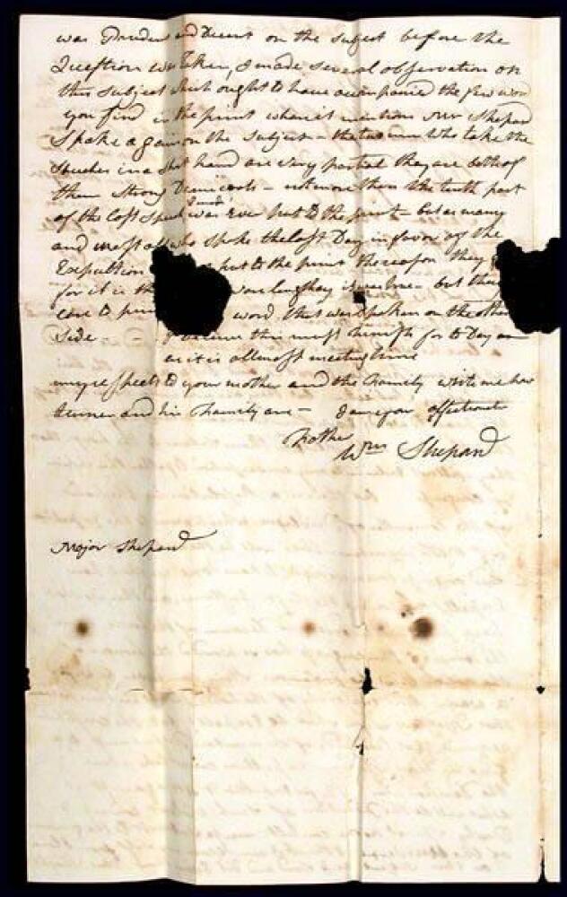 Group of four autograph letters signed by Shepard, to his son William ...