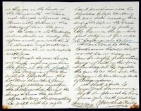 Autograph Letter, signed by de Frietas, to the Colt Arms Company, regarding his invention of a machine gun-like firearm