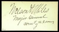 Clipped signature, "Nelson A. Miles, Major General, Comdy. U.S. Army"