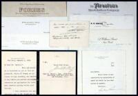 Lot of 9 autograph items of American businessmen