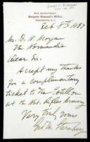 Autograph letter signed