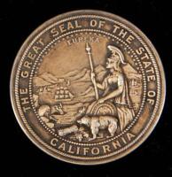 Silver medal awarded by the California State Agriculture Society in 1909, crafted by renowned San Francisco jewelers Shreve & Co.