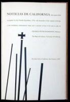 Noticias de California: First report of the occupation by the Portol&aacute; Expedition, 1770...