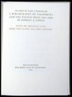 An Essay...on A Bibliography of California and the Pacific West, 1510-1906 by Robert E. Cowan's