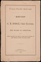 Report of G.M. Dodge, chief engineer, to the Board of Directors on a branch railroad line from the Union Pacific Railroad to Idaho, Montana, Oregon, and Puget's Sound.