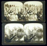 Lot of 21 stereoview cards, including Western Americana