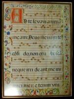Illuminated manuscript leaf from an Antiphonal, on vellum