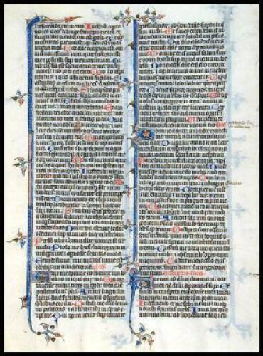 Illuminated manuscript leaf from an Old Testament, on vellum