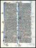 Illuminated manuscript leaf from an Old Testament, on vellum