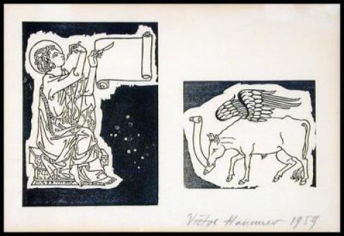 Lot of two framed illustrations