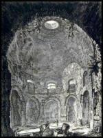 Veduta interna del Tempio della Tosse construito di mattoni e di tussi. A Muri co' quali erano state riturate le finestre ne' tempi bassi