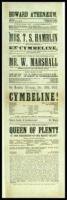 Howard Athenaeum...Mrs. T.S. Hamblin...in Shakespeare's beautiful play of Cymbeline...