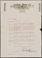 Typed Letter - 1913 San Francisco Chinese herbalist