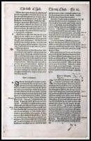 A Leaf from the First Edition of the First Complete Bible in English. The Coverdale Bible 1535