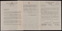 Two Typed Letters Signed