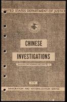 Chinese Investigations: Investigator’s Reference Bulletin No. 3