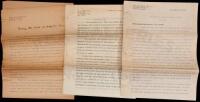 1919 American Mathematician as Armenian Nationalist - copies of three typed manuscripts