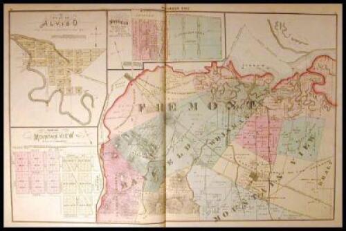 Historical Atlas Map of Santa Clara County, California