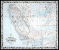 Bancroft's Map of California, Nevada, Utah and Arizona, Published by H.H. Bancroft, & Compy...