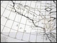 Carte des parties nord et ouest de L'Amérique dressée d'apres les relations les plus authentiques par M... en 1764, Nouvelle édition reduite par M. de Vaugondy en 1772