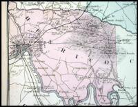 Johnson's Map of the Vicinity of Richmond, and Peninsular Campaign in Virginia. Showing also the interesting localities along the James, Chickahominy and York Rivers. Compiled from the Official Maps of the War Department