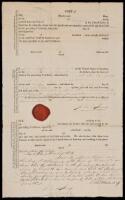 Bill of Lading for a consignment of sugar shipped by Ladd & Co. from Honolulu to Boston