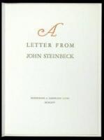A Letter from John Steinbeck