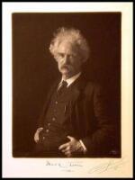 Photograph portrait of Mark Twain, signed