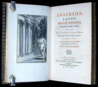 Anacreon, Sapho, Bion et Moschus, Traduction Nouvelle en Prose, Suivie de la Veill&eacute;e des F&ecirc;tes de V&eacute;nus. et d'un choix de Pi&eacute;ces de diff&eacute;rens Auteurs. Par M. M*** C**.