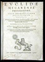 Megarense philosopho solo introduttore delle scientie mathematice