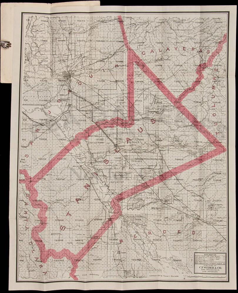 Weber's map of Stanislaus County, California (cover title)