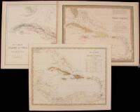 Three mid-19th century maps of the West Indies