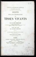 Leçons sur les propriétés des tissus vivants