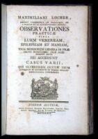 Observationes practicæ circa luem veneream, epilepsiam et maniam, tria morborum genera in prædicto nosocomio præ aliis maxime obvia. His accedunt casus varii, qui ulteriorem cicutæ usum internum et externum in morbis curatu difficillimis confirmant