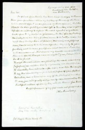 Autograph letter signed