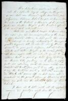 Manuscript indenture deed for the selling of a plot of land in Benicia, California