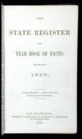 The State Register and Year Book of Facts: For the Year 1859