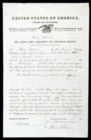 Declaratory Statement of Henry Wilson on Land Not Subject to Private Entry