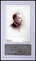 Autograph note signed and cabinet photograph
