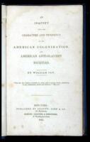 An Inquiry into the Character and Tendency of the American Colonization and American Anti-Slavery Societies