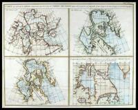Carte qui represente les differentes connnoissances que l'on a eues des Terres Arctiques depuis 1650 jusqu'en 1747....