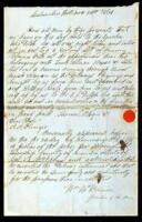 Manuscript Bill of Sale from Alexander Mackenzie